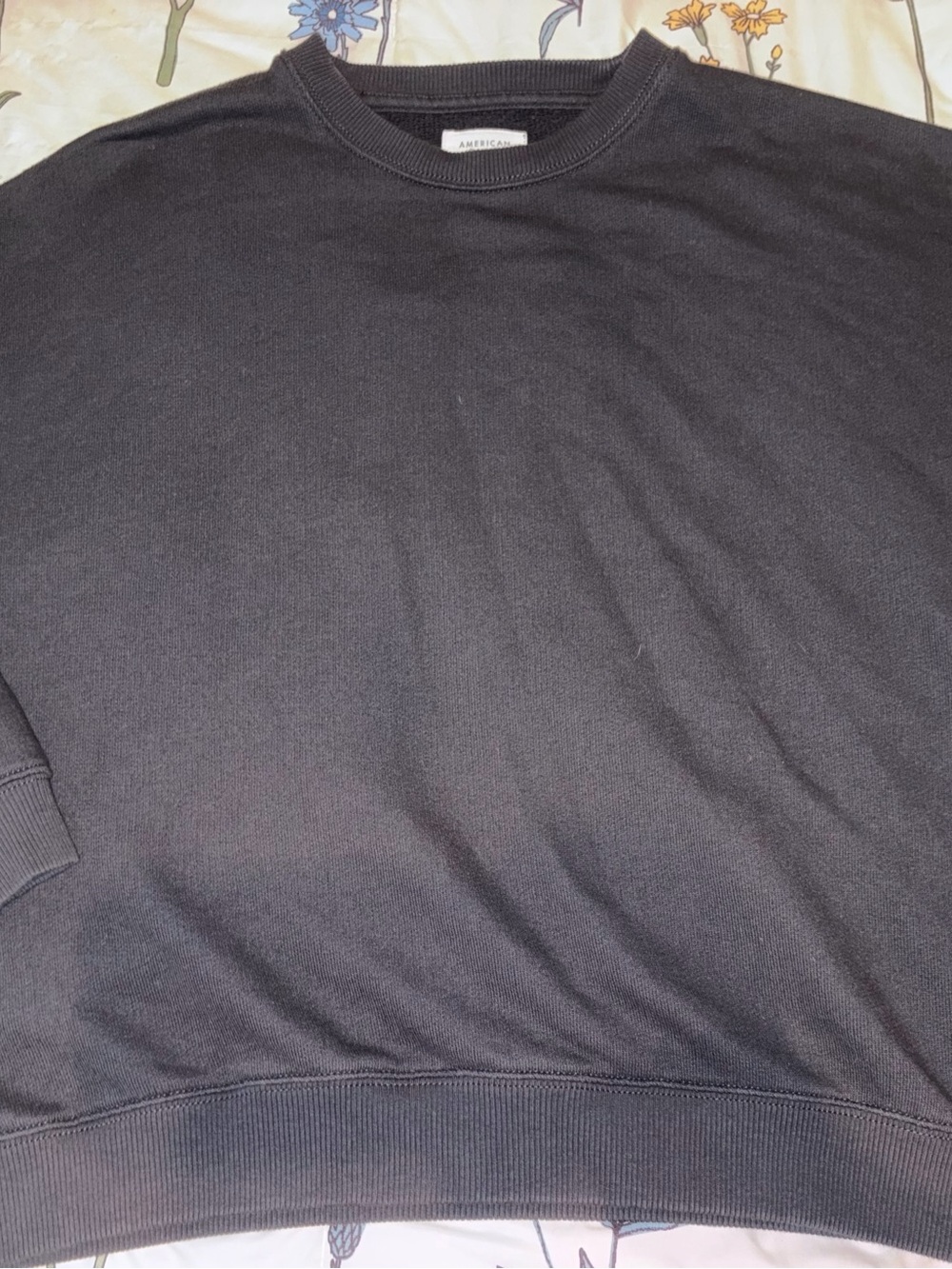 American Eagle Outfitters Black Crewneck Sweater